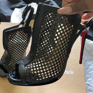 Christian Louboutin Perforated Peep Toe Shoe